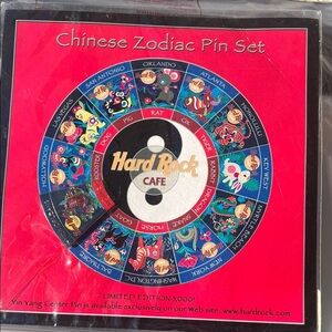 Hard Rock Cafe Zodiac Pin Collection - Red and Black